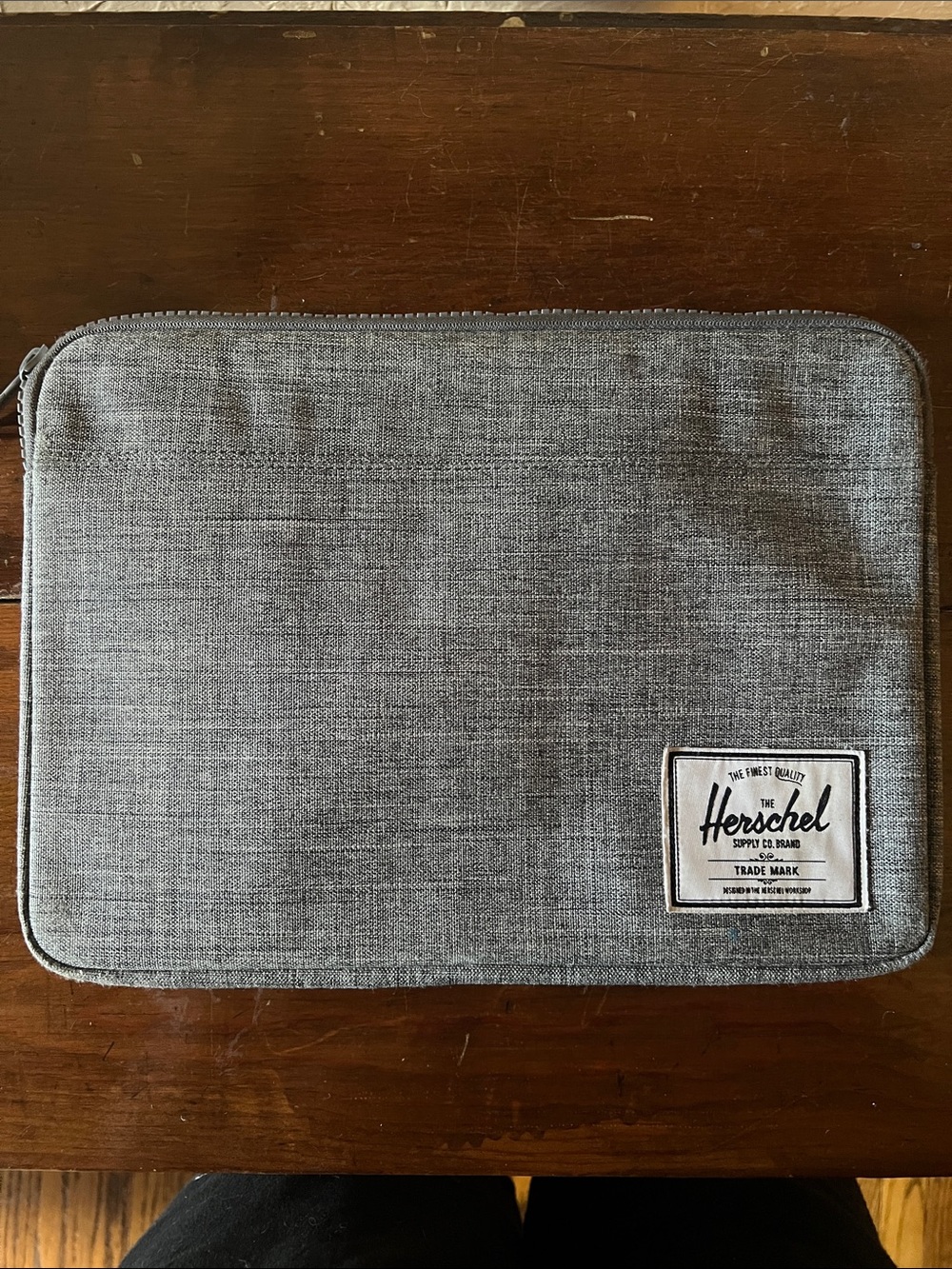 Herschel Supply Company Gray iPad Air Sleeve with Patch Logo